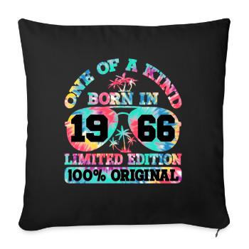 Unique Born 1966 Édition Limitée Été - Housse de coussin décorative 45 x 45 cm - noir - Devant
