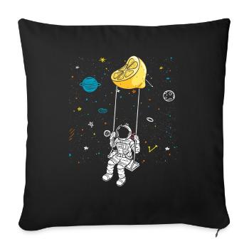 Lemon Design Lemonades Stand Boss Vente de citron - Housse de coussin décorative 45 x 45 cm - noir - Devant