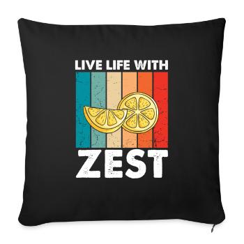 Lemonade Lemon Lemonade Lemonade Lemonade Stand Design - Sofa pillowcase 17,3'' x 17,3'' (45 x 45 cm) - black - Front