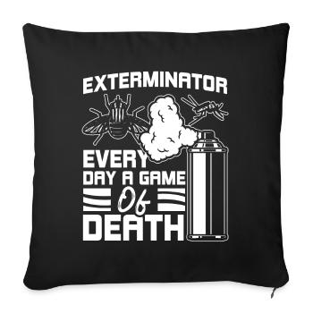 Vermin fighters Every day a game of death - Sofa pillowcase 17,3'' x 17,3'' (45 x 45 cm) - black - Front