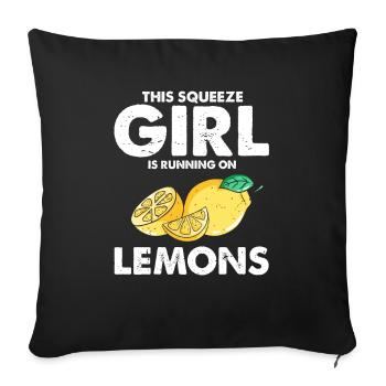Lemonade Lemon Lemonade Lemonade Lemonade Stand Design - Sofa pillowcase 17,3'' x 17,3'' (45 x 45 cm) - black - Front