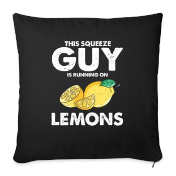 Lemonade Lemon Lemonade Lemonade Lemonade Stand Design - Sofa pillowcase 17,3'' x 17,3'' (45 x 45 cm) - black - Front