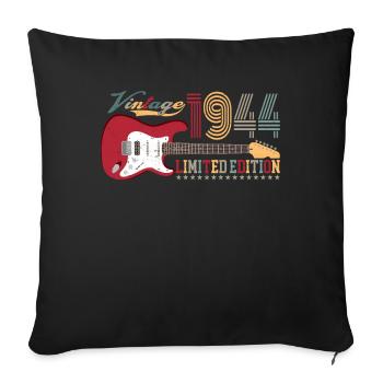 Vintage 1944 Édition Limitée 78e anniversaire | - Housse de coussin décorative 45 x 45 cm - noir - Devant