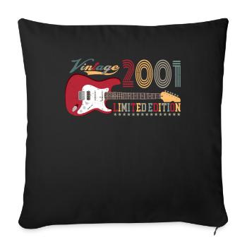 Vintage 2001 Édition Limitée 21ème Anniversaire | - Housse de coussin décorative 45 x 45 cm - noir - Devant