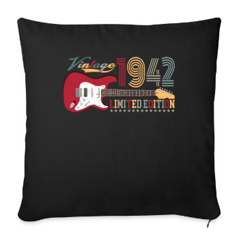 Vintage 1942 Édition Limitée 80e anniversaire | - Housse de coussin décorative 45 x 45 cm - noir - Devant