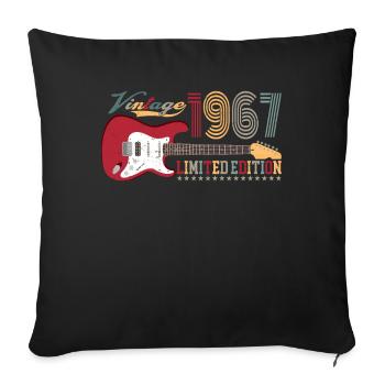 Vintage 1967 Édition Limitée 55ème anniversaire | - Housse de coussin décorative 45 x 45 cm - noir - Devant
