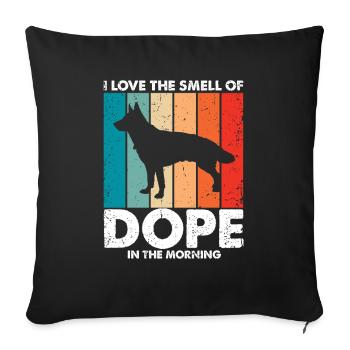 Militaire Design Chien de police Berger allemand - Housse de coussin décorative 45 x 45 cm - noir - Devant