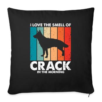 Militaire Design Chien de police Berger allemand - Housse de coussin décorative 45 x 45 cm - noir - Devant