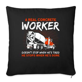 Il s’arrête quand il a fini de piloter le mélangeur - Housse de coussin décorative 45 x 45 cm - noir - Devant