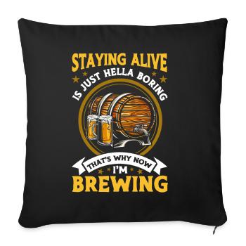 C’est pourquoi je brasse des brasseurs maintenant - Housse de coussin décorative 45 x 45 cm - noir - Devant