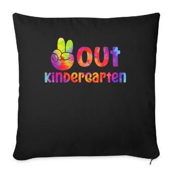 Jardin d’enfants - Housse de coussin décorative 45 x 45 cm - noir - Devant