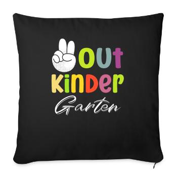 Jardin d’enfants - Housse de coussin décorative 45 x 45 cm - noir - Devant
