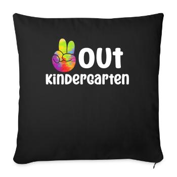 Jardin d’enfants - Housse de coussin décorative 45 x 45 cm - noir - Devant