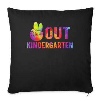 Jardin d’enfants - Housse de coussin décorative 45 x 45 cm - noir - Devant