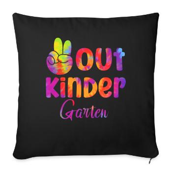 Jardin d’enfants - Housse de coussin décorative 45 x 45 cm - noir - Devant