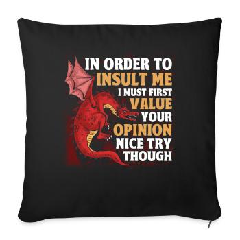 Je dois d’abord apprécier votre avis Dragon - Housse de coussin décorative 45 x 45 cm - noir - Devant