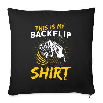 Extremsport Parkour Das ist mein Backflip-Shirt - Sofakissenbezug 45 x 45 cm - Schwarz - Vorne