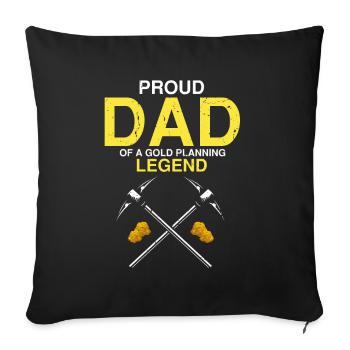 Gold Digger Gold Panning Gold Mining Designs - Sofa pillowcase 17,3'' x 17,3'' (45 x 45 cm) - black - Front