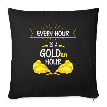 Gold Diggers Panning Gold Gold Mining Designs - Sofa pillowcase 17,3'' x 17,3'' (45 x 45 cm) - black - Front