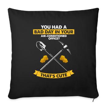 Gold Digger Gold Panning Gold Mining Designs - Sofa pillowcase 17,3'' x 17,3'' (45 x 45 cm) - black - Front