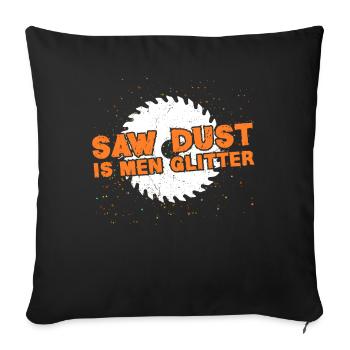 La sciure de bois est-elle | Chemise de charpentier - Housse de coussin décorative 45 x 45 cm - noir - Devant