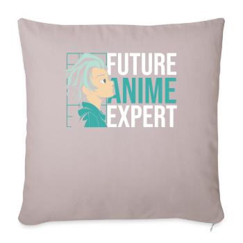 Futur expert en anime | Amateurs d’anime | - Housse de coussin décorative 45 x 45 cm - taupe clair - Devant
