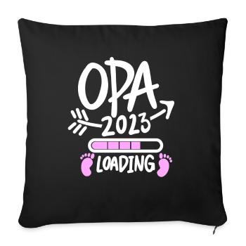 Opa 2023 loading - Sofakissenbezug 45 x 45 cm - Schwarz - Vorne