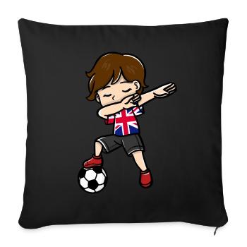Dabbing Young Football Players United - Housse de coussin décorative 45 x 45 cm - noir - Devant