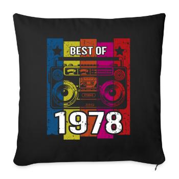 Best Of 1978 Stereo Radio Cassette Player - Sofa pillowcase 17,3'' x 17,3'' (45 x 45 cm) - black - Front