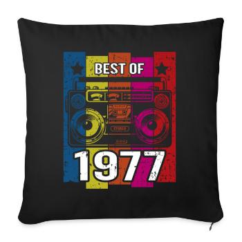 Best Of 1977 Stereo Radio Cassette Player - Sofa pillowcase 17,3'' x 17,3'' (45 x 45 cm) - black - Front