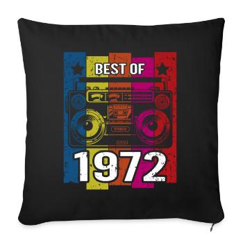 Best Of 1972 Stereo Radio Cassette Player - Sofa pillowcase 17,3'' x 17,3'' (45 x 45 cm) - black - Front