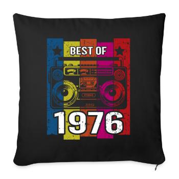 Best Of 1976 Stereo Radio Cassette Player - Sofa pillowcase 17,3'' x 17,3'' (45 x 45 cm) - black - Front