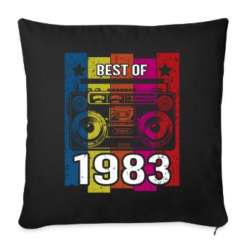 Best Of 1983 Stereo Radio Cassette Player - Sofa pillowcase 17,3'' x 17,3'' (45 x 45 cm) - black - Front