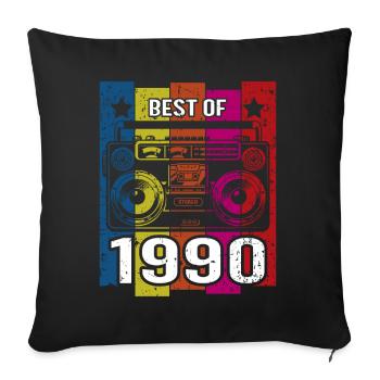 Best Of 1990 Stereo Radio Cassette Player - Sofa pillowcase 17,3'' x 17,3'' (45 x 45 cm) - black - Front