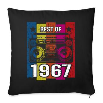 Best Of 1967 Stereo Radio Kassettenspieler - Sofakissenbezug 45 x 45 cm - Schwarz - Vorne