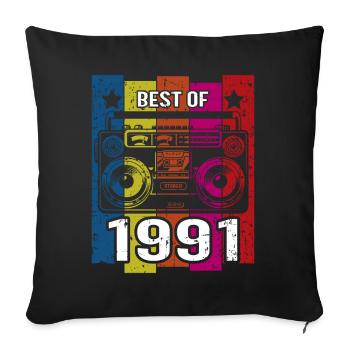 Best Of 1991 Stereo Radio Cassette Player - Sofa pillowcase 17,3'' x 17,3'' (45 x 45 cm) - black - Front