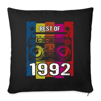 Best Of 1992 Stereo Radio Cassette Player - Sofa pillowcase 17,3'' x 17,3'' (45 x 45 cm) - black - Front