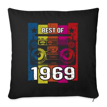 Best Of 1969 Stereo Radio Cassette Player - Sofa pillowcase 17,3'' x 17,3'' (45 x 45 cm) - black - Front