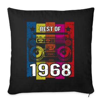 Best Of 1968 Stereo Radio Kassettenspieler - Sofakissenbezug 45 x 45 cm - Schwarz - Vorne