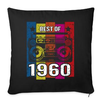 Best Of 1960 Stereo Radio Cassette Player - Sofa pillowcase 17,3'' x 17,3'' (45 x 45 cm) - black - Front