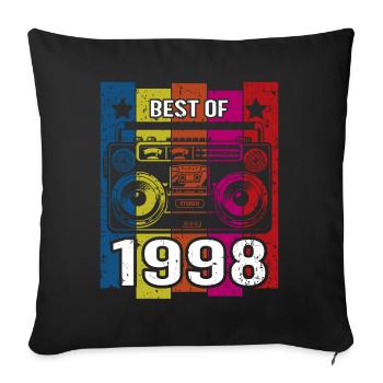 Best Of 1998 Stereo Radio Cassette Player - Sofa pillowcase 17,3'' x 17,3'' (45 x 45 cm) - black - Front