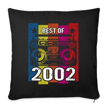 Best Of 2002 Stereo Radio Kassettenspieler - Sofakissenbezug 45 x 45 cm - Schwarz - Vorne