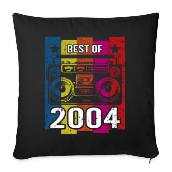 Meilleur du lecteur de cassette radio stéréo 2004 - Housse de coussin décorative 45 x 45 cm - noir - Devant