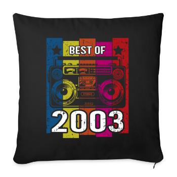 Best Of 2003 Stereo Radio Cassette Player - Sofa pillowcase 17,3'' x 17,3'' (45 x 45 cm) - black - Front