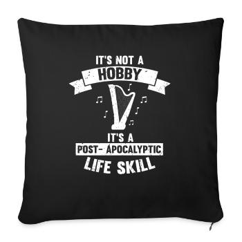 Conceptions de joueurs de harpe pour les conceptions de joueurs de harpe - Housse de coussin décorative 45 x 45 cm - noir - Devant