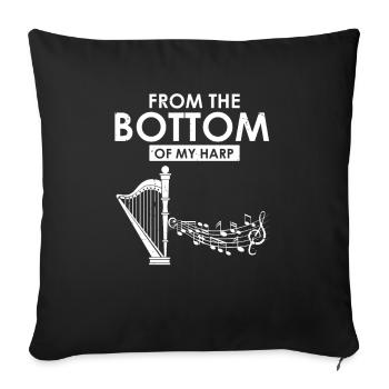 Harp Player Designs for Harp Player Designs - Sofa pillowcase 17,3'' x 17,3'' (45 x 45 cm) - black - Front