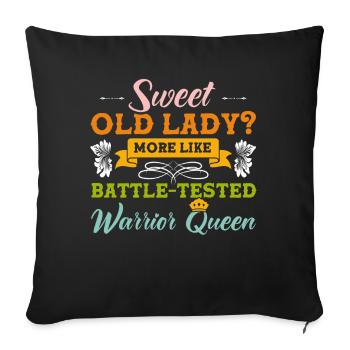 Vieilles personnes Grand-mère sarcastique - Housse de coussin décorative 45 x 45 cm - noir - Devant