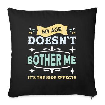 Personnes âgées Grand-père sarcastique - Housse de coussin décorative 45 x 45 cm - noir - Devant