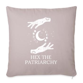 Hex Le Patriarcat - Housse de coussin décorative 45 x 45 cm - taupe clair - Devant