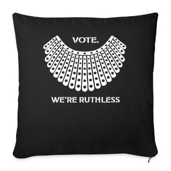 Women's Rights Vote We're Ruthless Human And Women - Sofa pillowcase 17,3'' x 17,3'' (45 x 45 cm) - black - Front